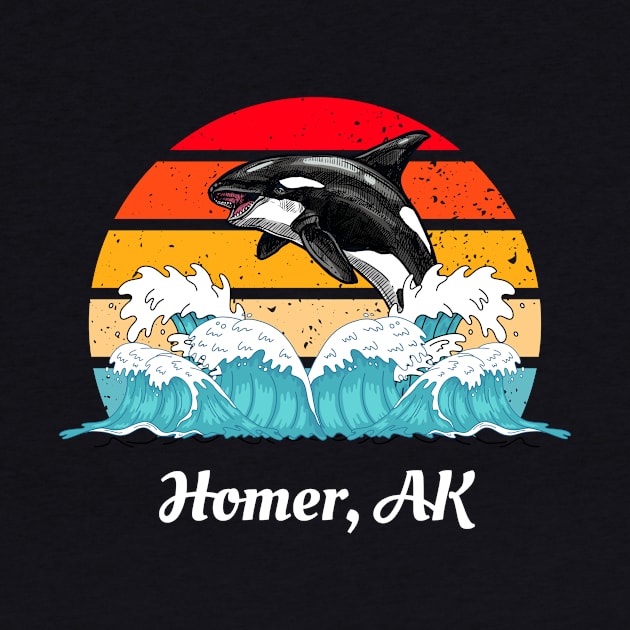 Homer Alaska Distressed Orca Killer Whale Waves Art by twizzler3b